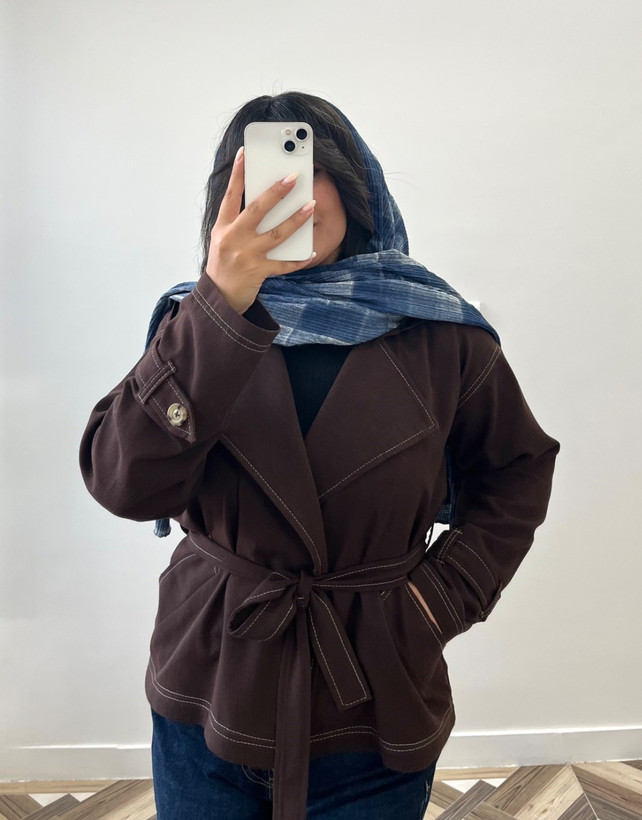 ترنچ کت, لینن, قهوه ای