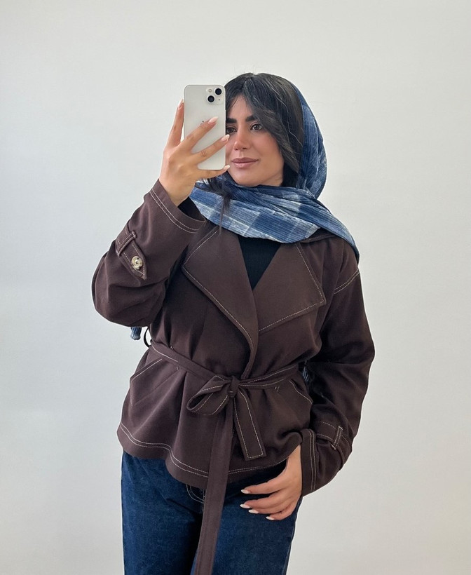 ترنچ کت, لینن, قهوه ای