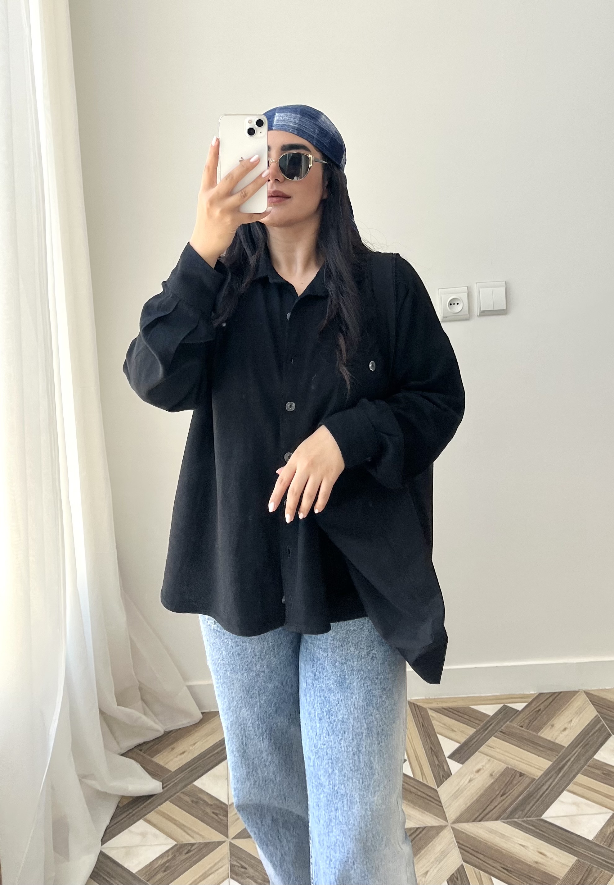 شومیز زنانه لینن مشکی